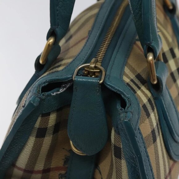 BURBERRY Nova Check Hand Bag PVC Beige Auth 127155 - Picture 13 of 16